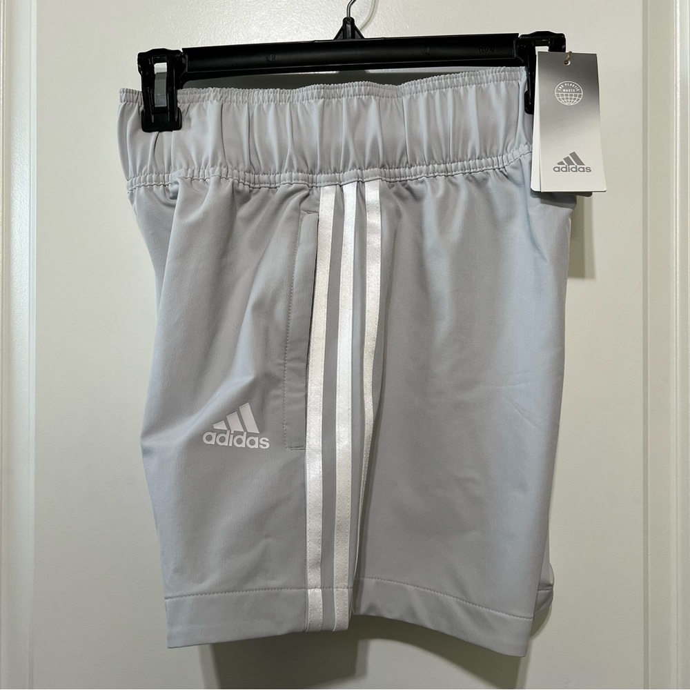 Adidas Women’s Mid Rise Soccer Shorts, Team Light Grey